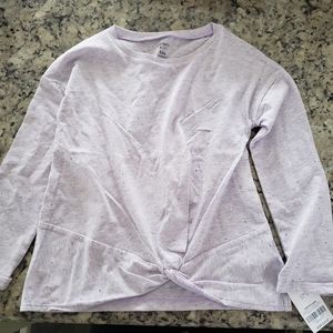 Carters girls long sleeve purple knot top